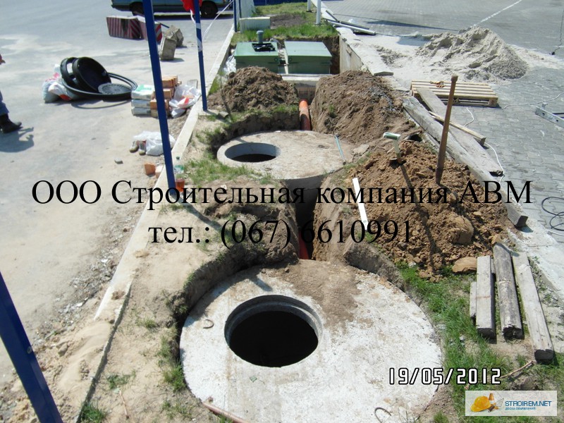 Канализация из бетонных колец, частная канализация