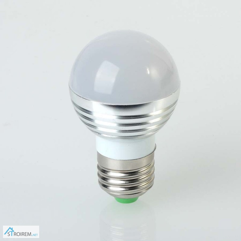 Продам 3W RGB LED светодиодная Лампа, разноцветная лампа LED, цоколь .