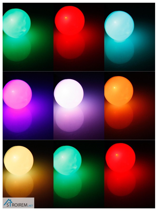 Фото 3. 3W RGB LED светодиодная Лампа, разноцветная лампа LED, цоколь Е14