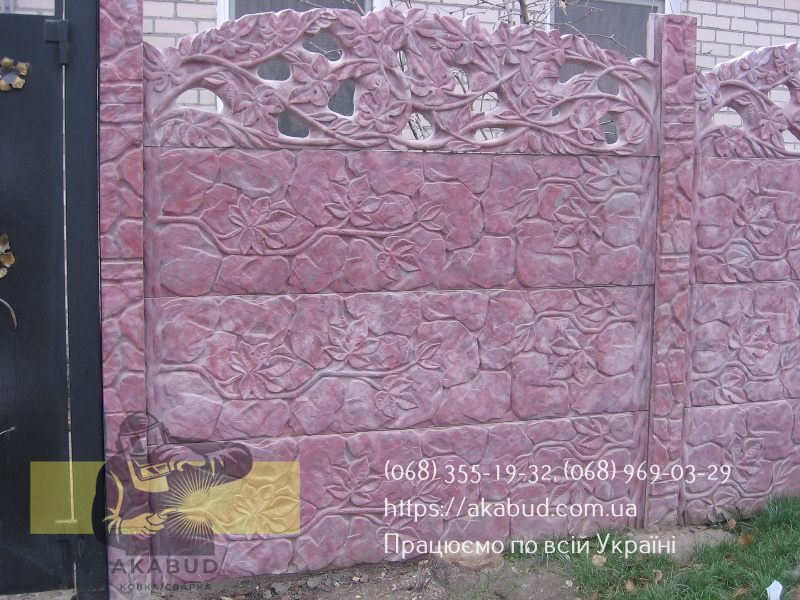 Фото 2. Глянцевые еврозаборы. Еврозабор Мрамор из бетона. Еврозабор Гранилит