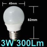 Светодиодная Led лампа E14, E27 3W 250-300 Lm 220V воль
