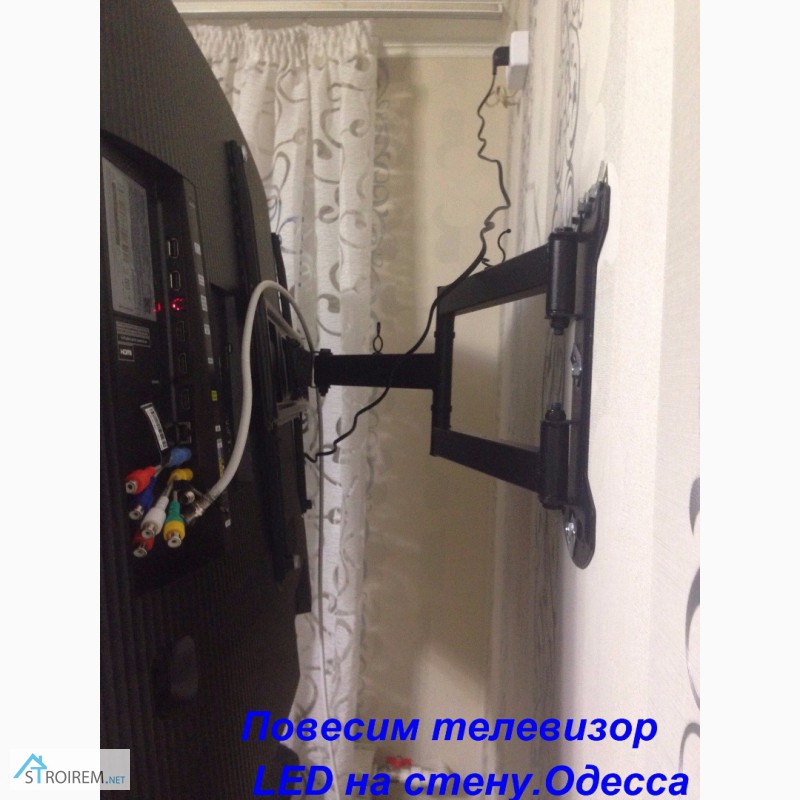 Фото 6. Установка телевизора на стену. Повесить телевизор на стену в Одессе. Распаковка, запуск