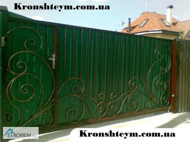 Фото 3. Красивые кованые ворота в дом в Киеви и Коростени