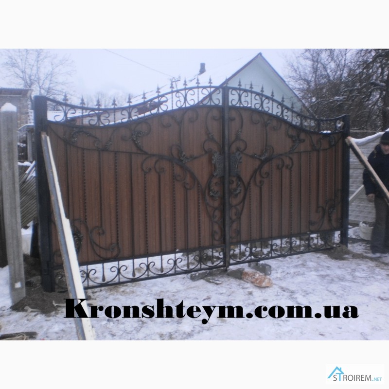 Фото 4. Красивые кованые ворота в дом в Киеви и Коростени