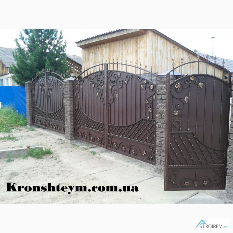 Фото 6. Красивые кованые ворота в дом в Киеви и Коростени