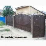 Красивые кованые ворота в дом в Киеви и Коростени