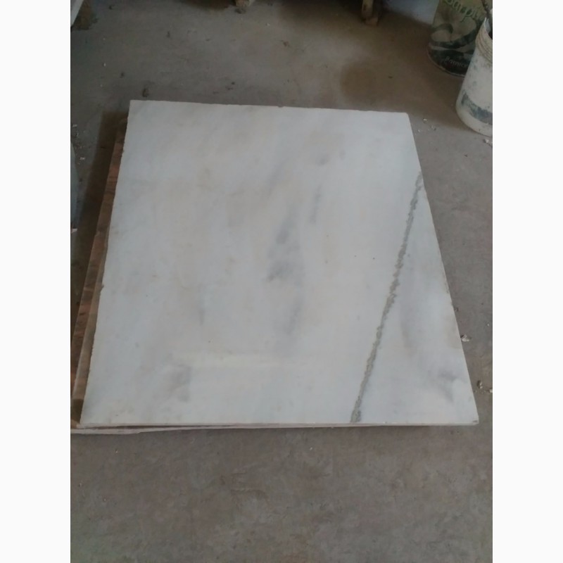 Фото 3. Плитка мраморная белая 610х305х10 мм. Плитка из натурального белого мрамора. Полированная
