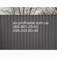 Металлопрофиль серый графит РАЛ 7024 КИЕВ ЗАВОД