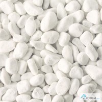 Натуральный камень - Белая мраморная галька 15-25 мм