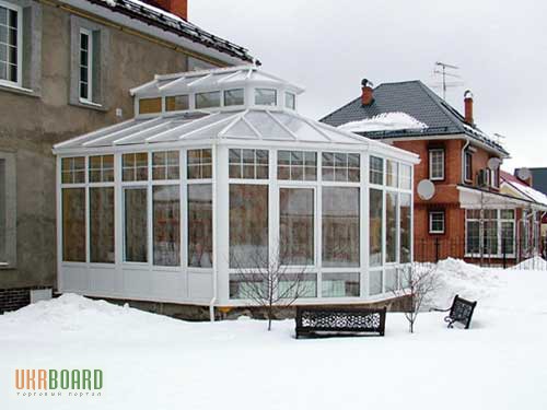 Фото 3. Остекление зимнего сада из алюминия с покраской. Изготовление и монтаж