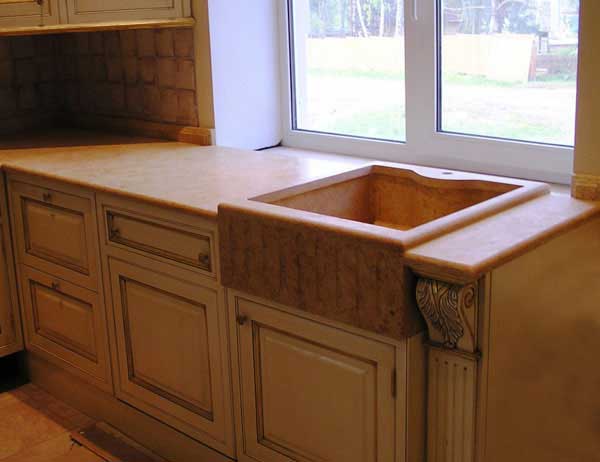 Стільниці з натурального каменю на кухню стільниця з мармуру граніту у ванну кімнату