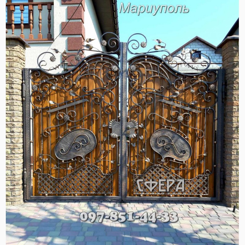 Фото 14. Ворота распашные, металлические сварные ворота, кованые, фото, купить, заказать, цена