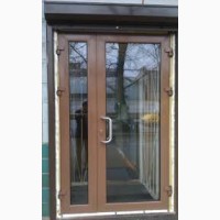 Алюминиевые двери входные для частного дома, офиса или магазина. Двери с покраской