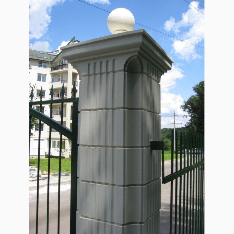 Фото 5. Забор. Продаем бетонные колоны для ограждения, наборные разных высот