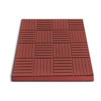 Плитка тротуарная Печенье (Шоколадка) 30х30х3 см, красная (11 шт/м2)