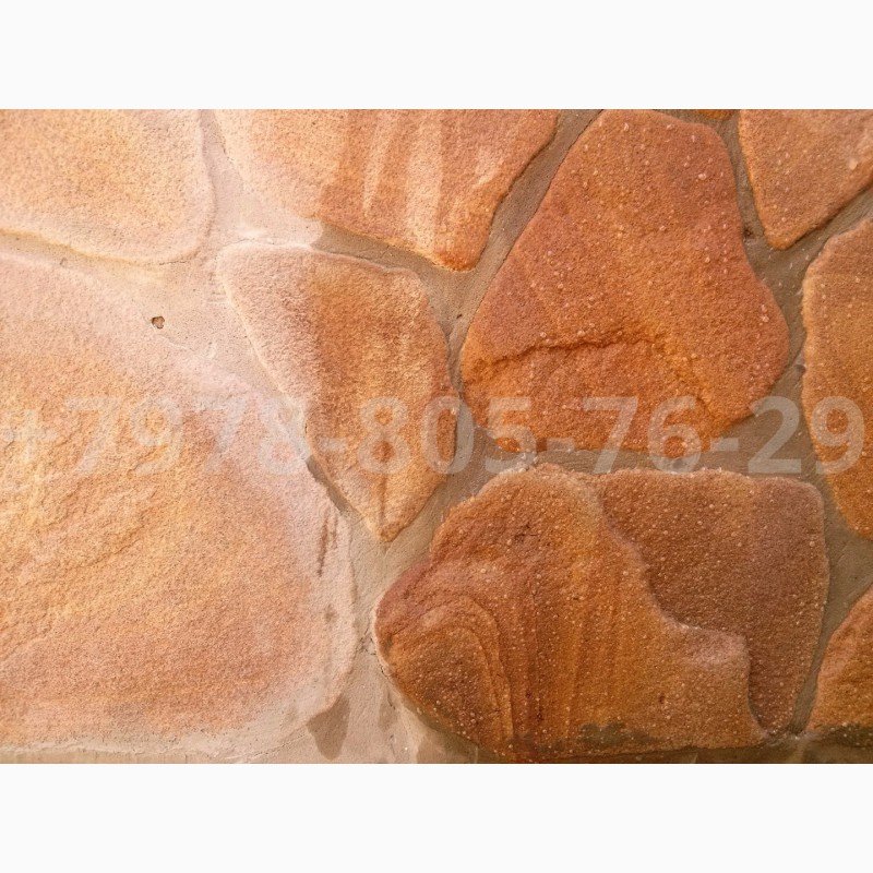 Фото 4. Очистка луганского камня от цементного налёта.Защита от воды