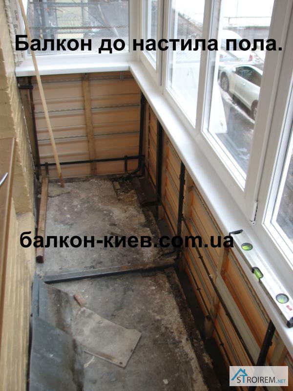 Фото 5. Пол на балконе. Выравнивание, утепление, монтаж. Киев