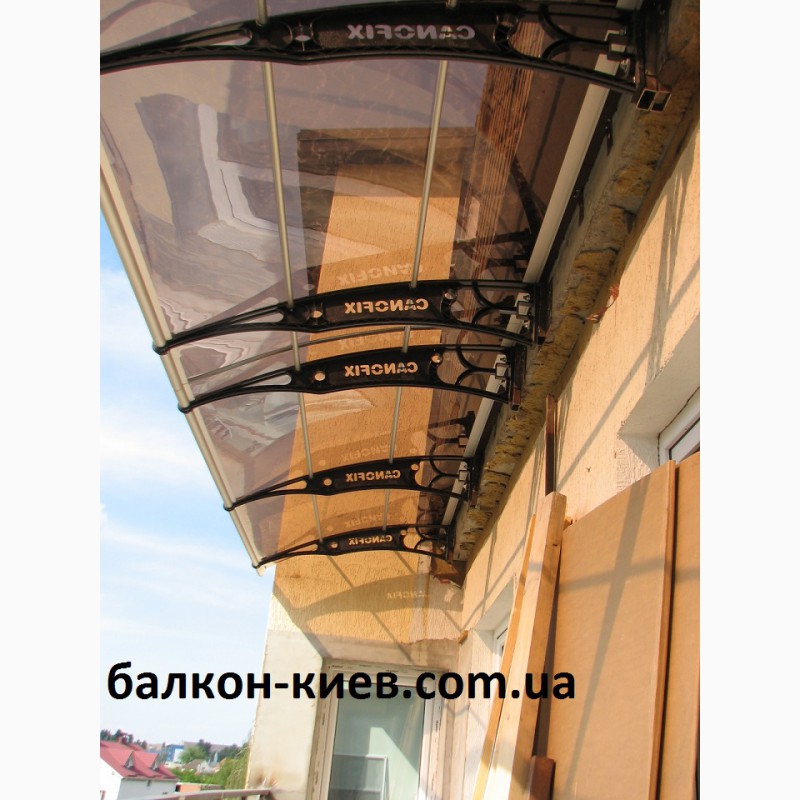 Фото 20. Козырек на балкон в Киеве