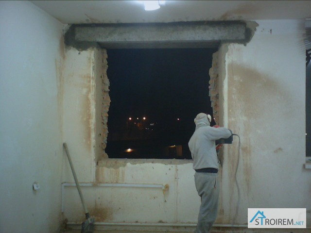 Фото 2. Вырезать дверной проем в стене перекрытии фундаменте. Винница и область