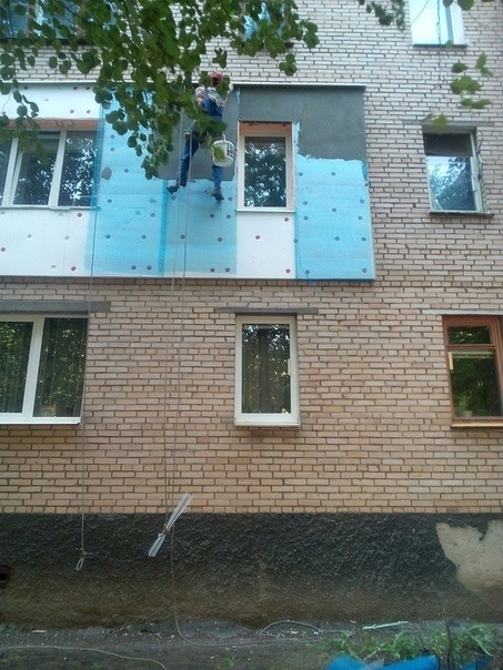 Фото 5. Утепление стен Николаев. Утепление фасада, высотные работы, промышленный альпинизм