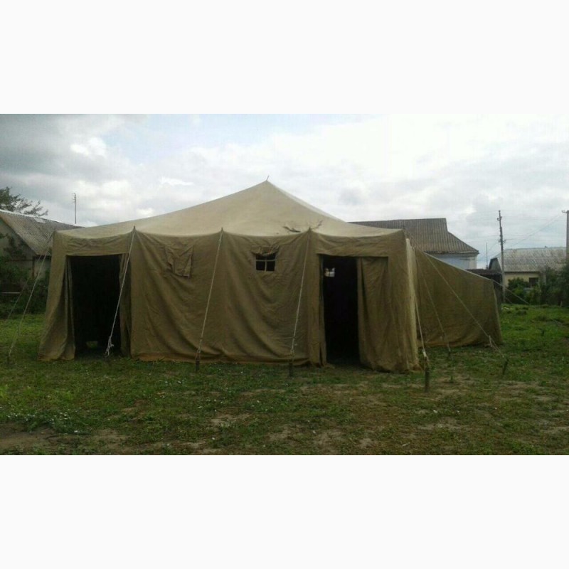 Фото 17. Палатка военная, тент, брезент для применения в строительстве и для других целей