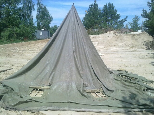 Фото 5. Палатка военная, тент, брезент для применения в строительстве и для других целей
