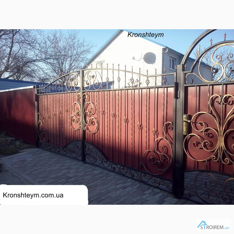 Фото 3. Кованые ворота с установкой в Коротени (Коростенськом районе)