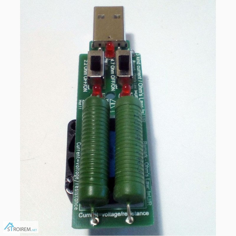 Фото 11. USB нагрузка с вентилятором на 1А 2А 3А, нагрузочный резистор, тестер емкости
