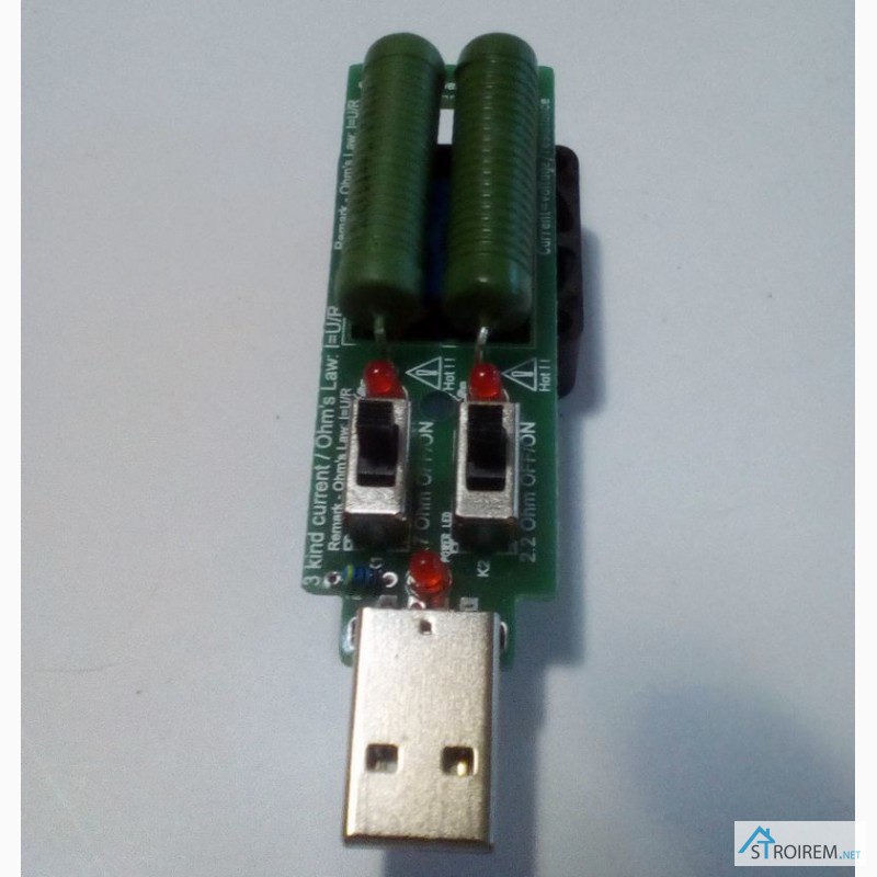 Фото 3. USB нагрузка с вентилятором на 1А 2А 3А, нагрузочный резистор, тестер емкости