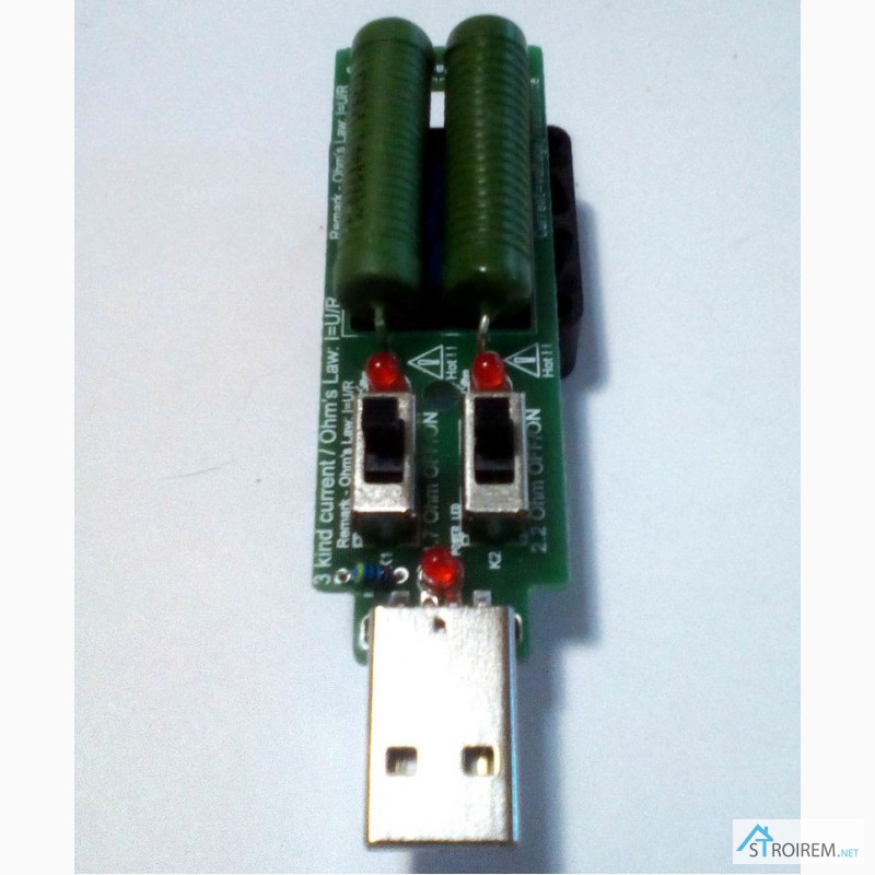 Фото 4. USB нагрузка с вентилятором на 1А 2А 3А, нагрузочный резистор, тестер емкости