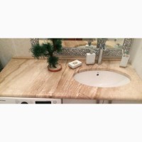 Столешница для ванной из натурального камня под заказ