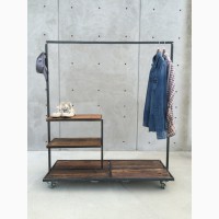 Мебель в стиле LOFT (металл+дерево): стеллажи, полки, столы