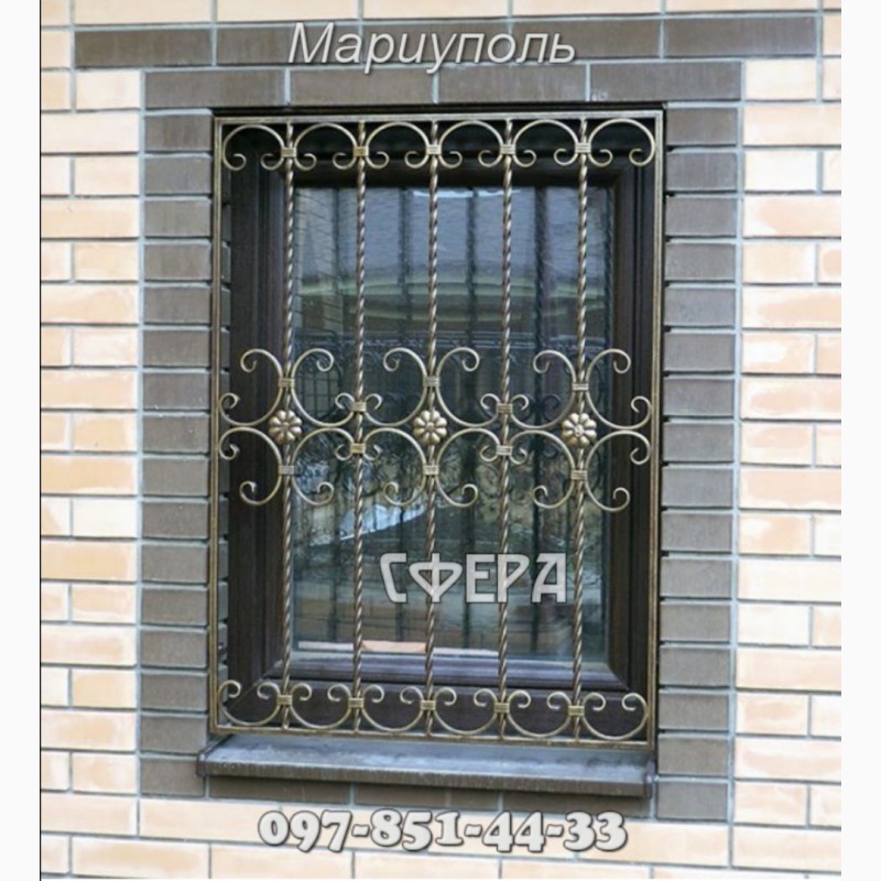 Фото 13. Металлические оконные решетки, изготовление и установка решеток на окна, ковка под заказ
