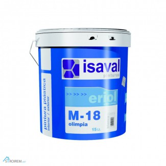 Краска интерьерная ISAVAL M-18 ОЛИМПИЯ 15 л - исключительная белизна для потолков и стен