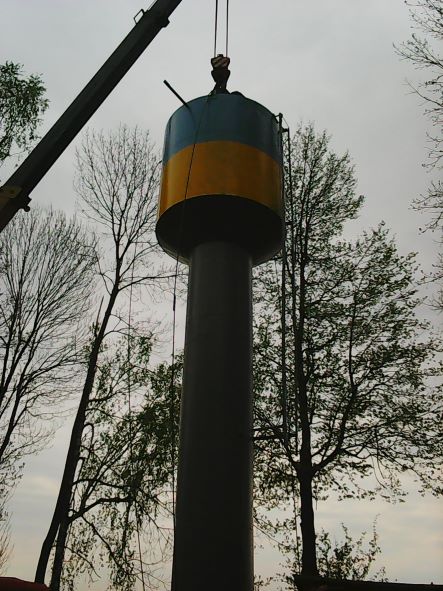 Фото 3. Реставрація, монтаж, підключення водонапірної башні Рожновського