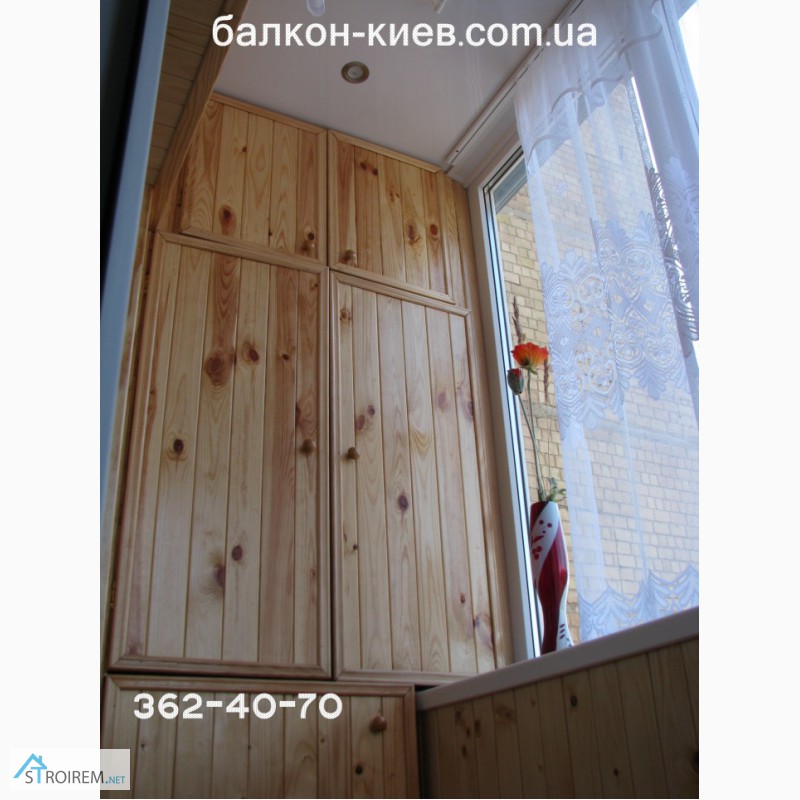 Фото 15. Обшивка помещений внутри. Монтаж деревянной вагонки. Киев