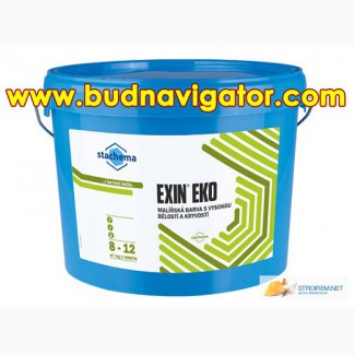 Износостойкая малярная краска с повышенной белизной EXIN EKO, чешского производства