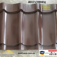 Глянцевая коричневая, 0, 4мм RAL8017