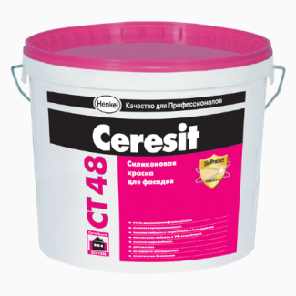 Ceresit СТ 48 силиконовая краска 10л