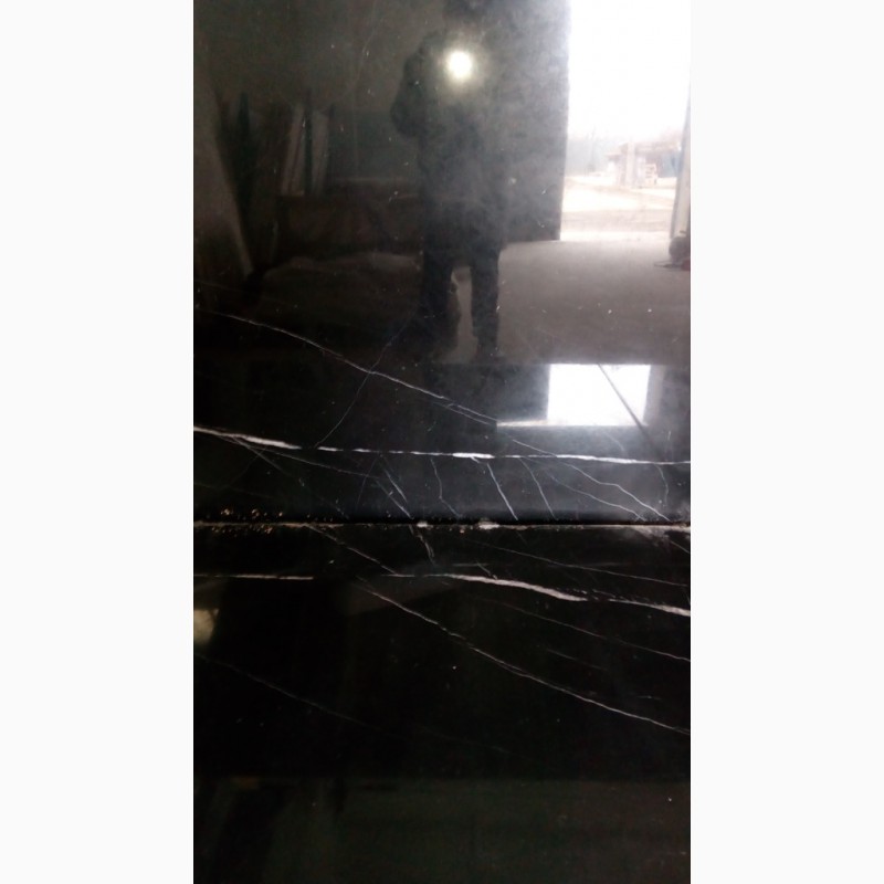 Фото 5. Черный испанский мрамор в слябах с белыми прожилками, толщина 30 мм. Мрамор испанский