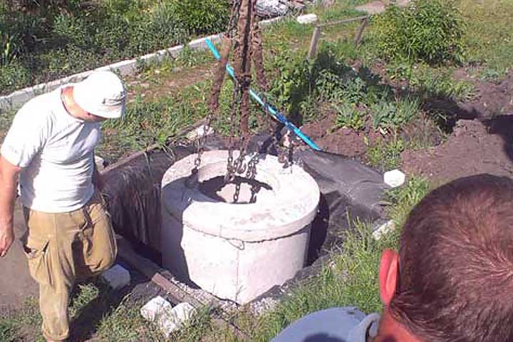 Фото 3. Обустройство железобетонного приямка, сливных ям, канализационных септиков в Харькове