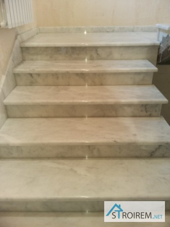 Фото 3. Мраморные ступени, облицовка лестниц мрамором - 1 500 грн