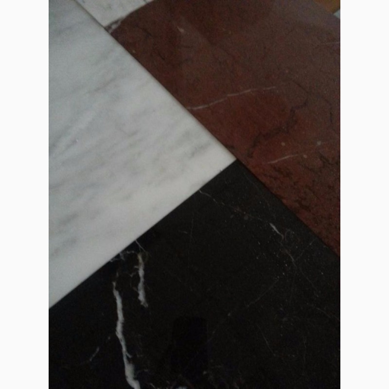Фото 6. Мраморная плитка из Италии, прекрасное качество. ( черная, белая, коричневая, красная